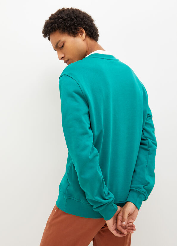 Green Men's Liu Jo With Logo Sweaters | JBY-374162