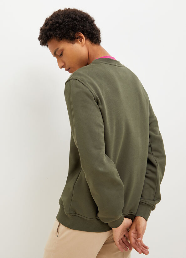 Green Men's Liu Jo With Logo Sweaters | JUB-972408