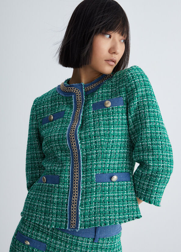 Green Women\'s Liu Jo Bouclé Jackets | BYN-954021