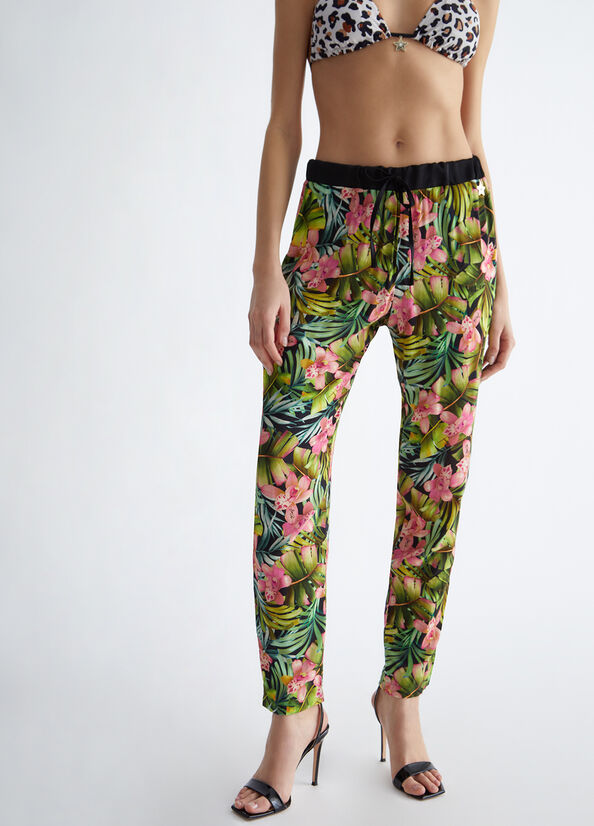 Green Women\'s Liu Jo Floral Pants | XQN-791528