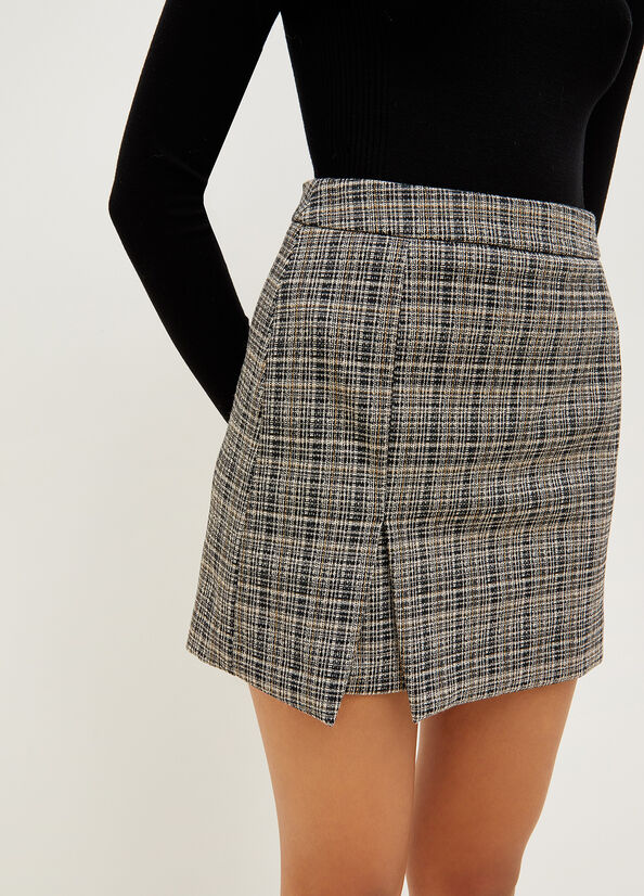 Grey / Black Women's Liu Jo Jacquard Check Mini Skirts | NFY-690521