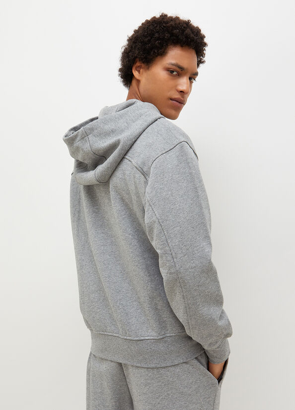 Grey Men's Liu Jo Hooded With Zip Sweaters | HLG-091283