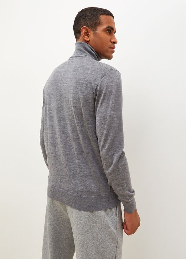 Grey Men's Liu Jo Virgin Turtleneck Sweaters | WAO-402851