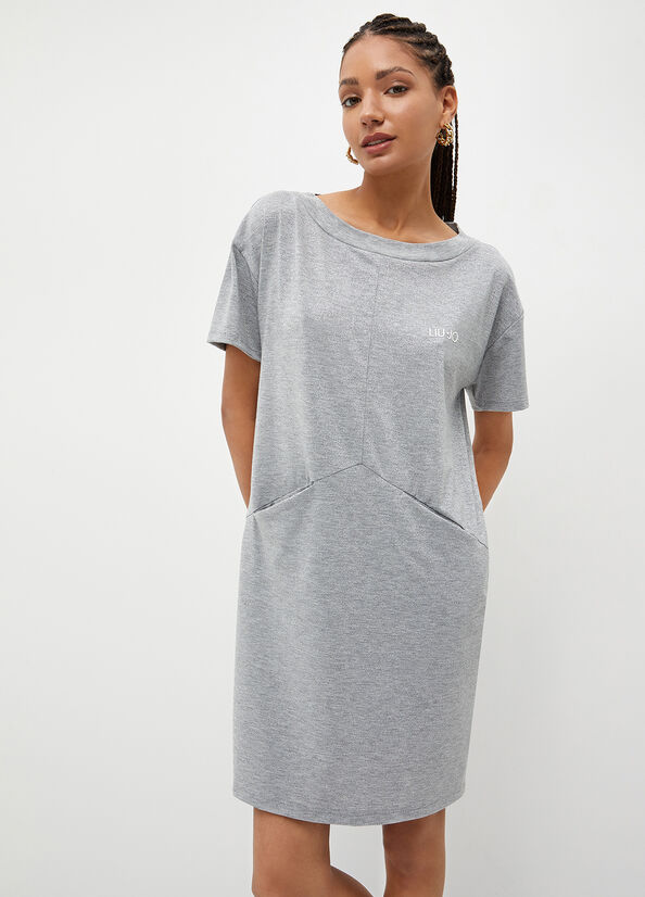 Grey Women\'s Liu Jo Lurex® Jersey Dress | SJH-138259