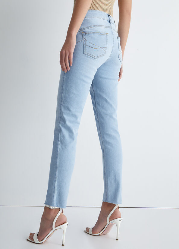 Light Blue Women's Liu Jo Bottom Up Skinny Jeans | LCW-286941