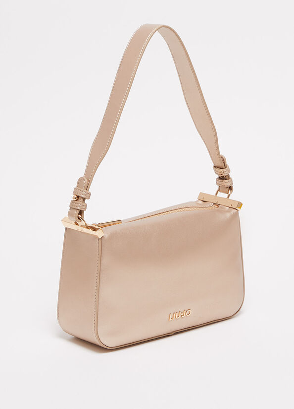 Light Gold Women's Liu Jo Eco-Friendly Shoulder Shoulder Bags | EPQ-850347