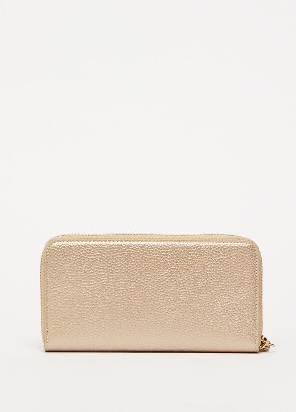 Light Gold Women's Liu Jo Eco-Friendly With Charm Wallets | LNH-520714