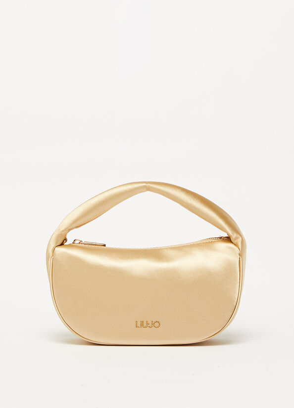 Light Gold Women's Liu Jo With Logo Handbag | FOZ-130289