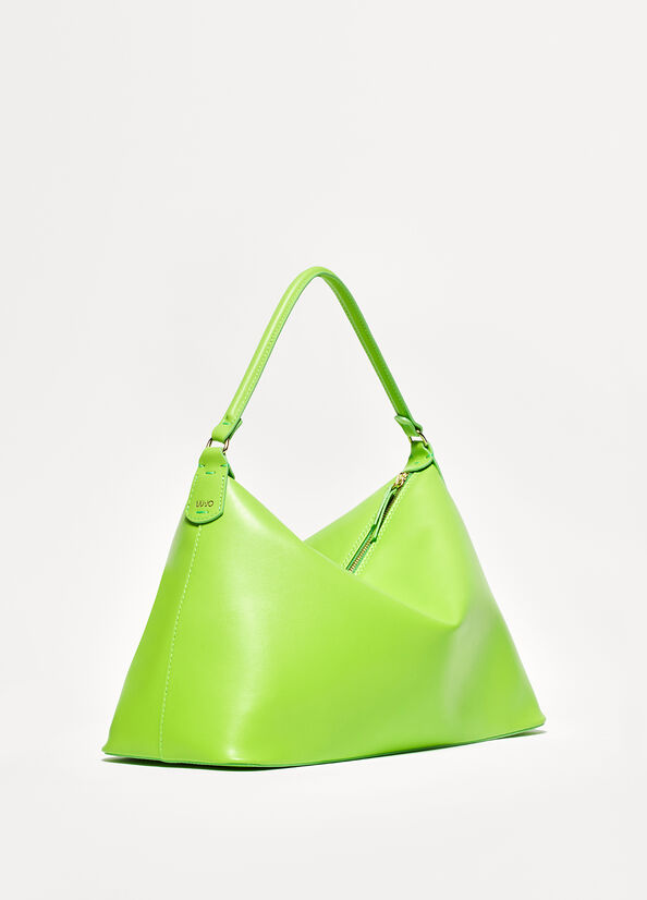 Light Green Women's Liu Jo Genuine Leather Large Hobo Crossbody Bags | WZG-836015