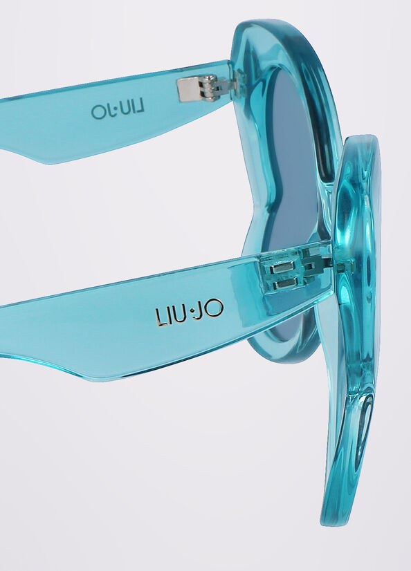 Light Turquoise Women's Liu Jo Butterfly Sunglasses | TFO-014785