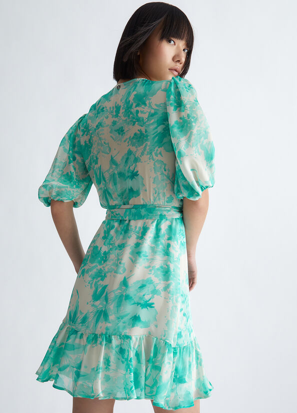 Light Turquoise Women's Liu Jo Floral Formal Dress | ZAR-026875