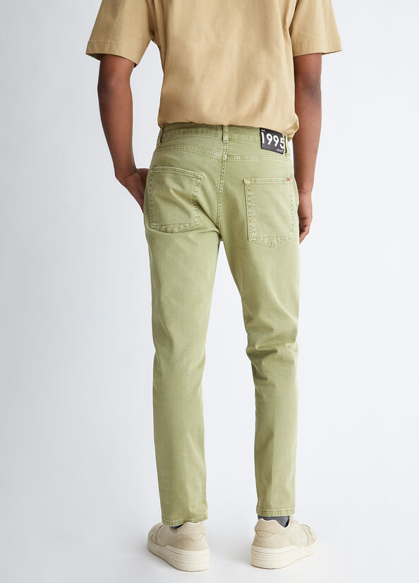 Olive Men's Liu Jo Tapered Fit Skinny Jeans | XFL-401795