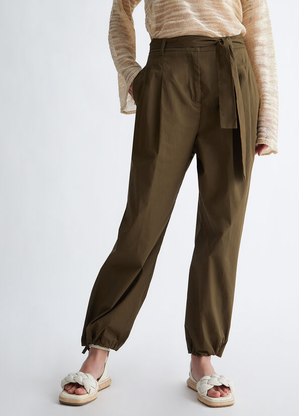 Olive Women\'s Liu Jo Poplin Pants | MFS-420879