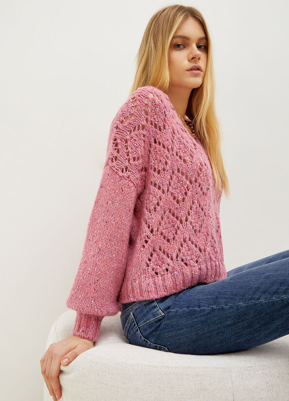 Pink Women's Liu Jo Alpaca Blend Sweaters | DYK-809152