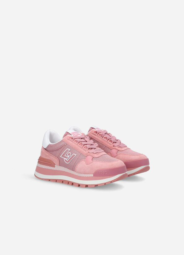 Pink Women's Liu Jo Brighty Mesh Sneakers | YIP-852109