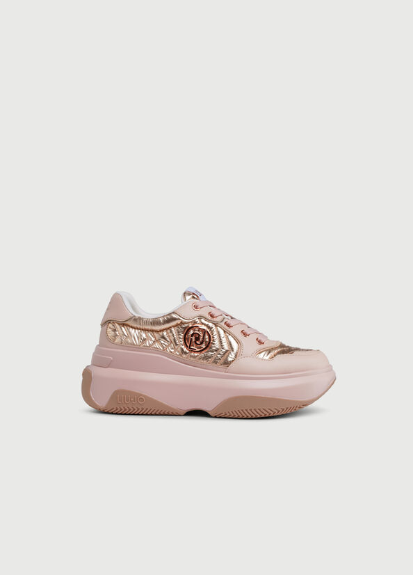 Pink Women's Liu Jo Chunky With Logo Sneakers | EGV-960831