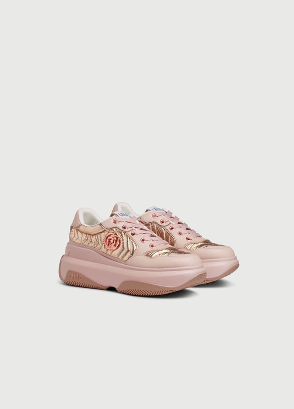 Pink Women's Liu Jo Chunky With Logo Sneakers | EGV-960831