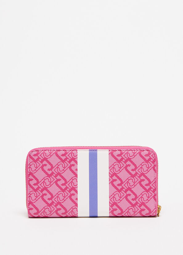 Pink Women's Liu Jo Large Eco-Friendly Wallets | YBR-479025