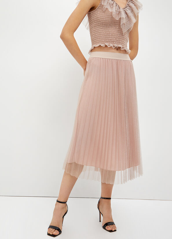 Pink Women\'s Liu Jo Pleated Tulle Skirts | YMR-687251