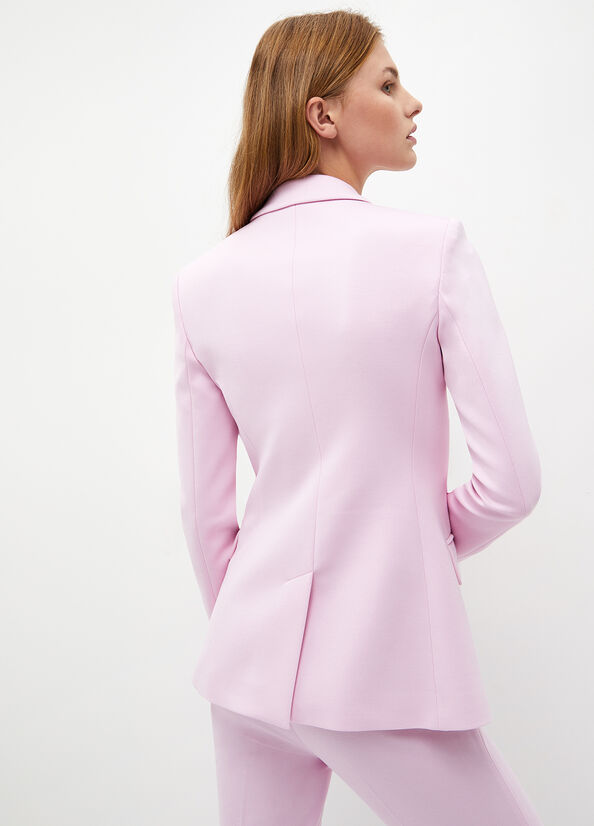 Pink Women's Liu Jo Stretch Blazer Jackets | KJD-430987