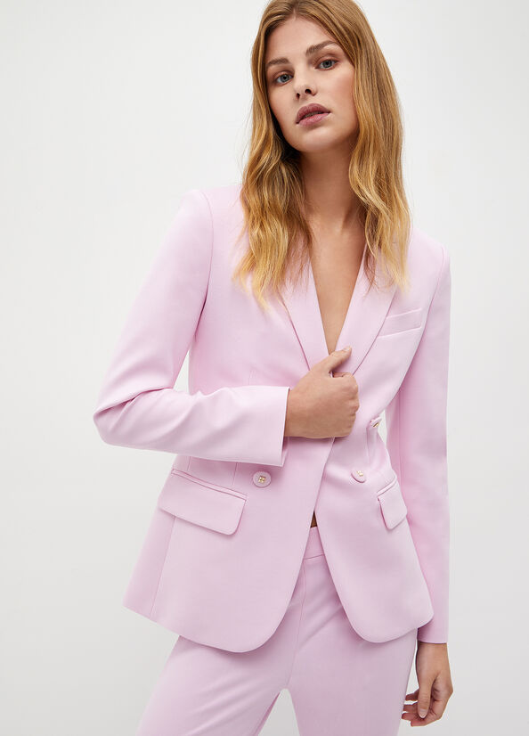 Pink Women\'s Liu Jo Stretch Blazer Jackets | KJD-430987