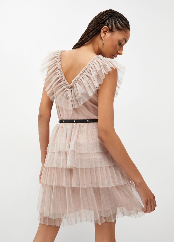 Pink Women's Liu Jo Tulle Cocktail Dress | SWH-475693