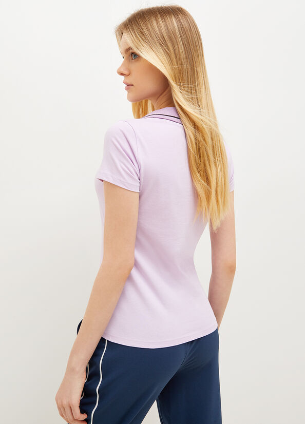 Purple Women's Liu Jo Eco-Friendly With Logo T Shirts | JLY-037549