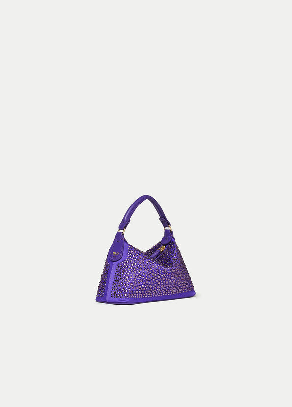 Purple Women's Liu Jo Mini Hobo With Gemstones Crossbody Bags | QSA-065413