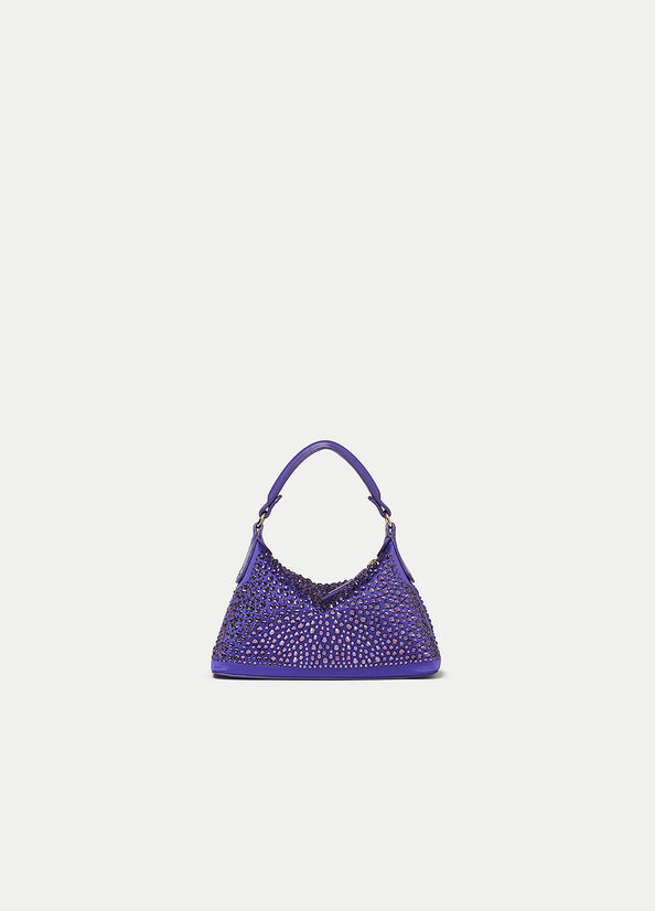 Purple Women's Liu Jo Mini Hobo With Gemstones Crossbody Bags | QSA-065413