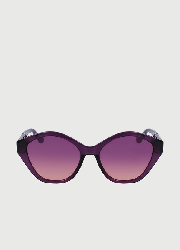 Purple Women\'s Liu Jo With Jewel Chains Sunglasses | EWP-621590