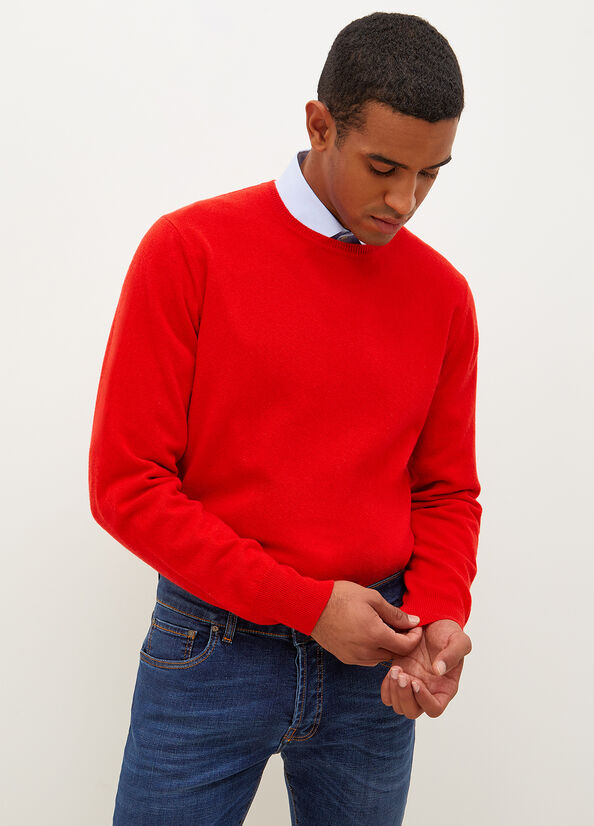 Red Men\'s Liu Jo Cashmere Pullover Sweaters | VBS-642503