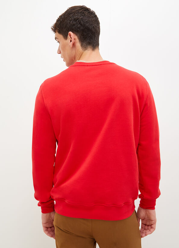 Red Men's Liu Jo With Logo Sweaters | BHW-786421