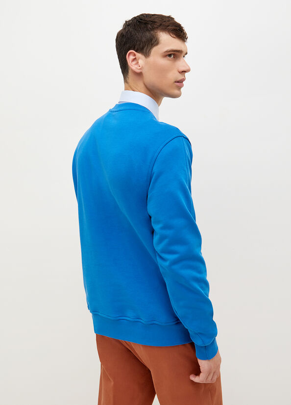 Royal Blue Men's Liu Jo With Logo Sweaters | HRL-769158