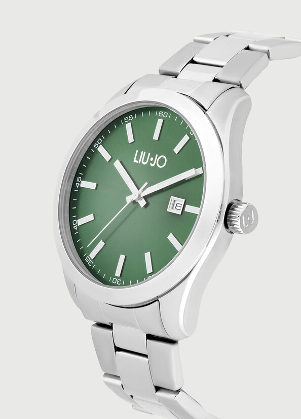 Silver / Green Men's Liu Jo Steel Watches | ECM-850146