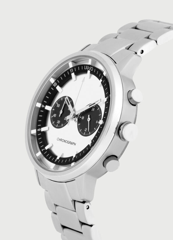 Silver Men's Liu Jo Steel Chronograph Watches | WNZ-304961