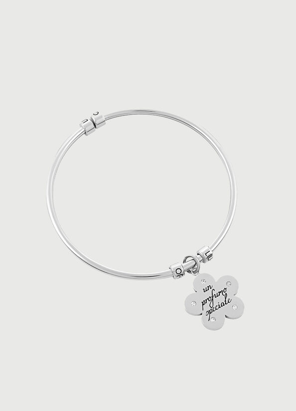 Silver Women\'s Liu Jo Bracelet With Floral Charm Jewelry | LRX-802396