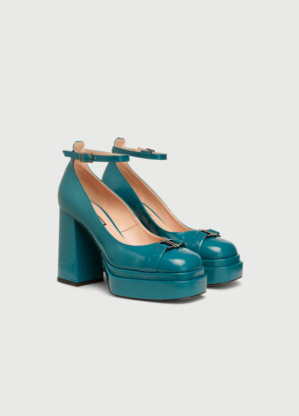 Turquoise Women's Liu Jo Pumps With Wide High Heels | KYS-987516