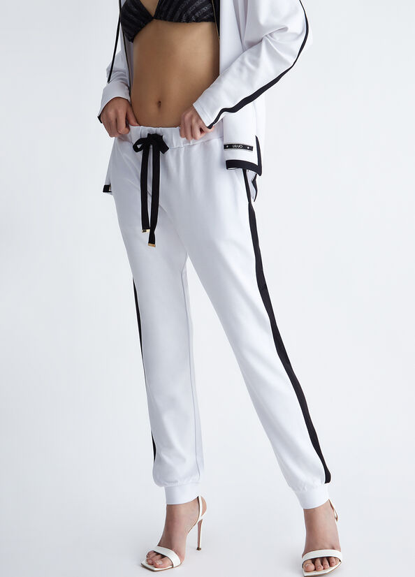 White / Black Women\'s Liu Jo Jogging Pants | VUZ-938251