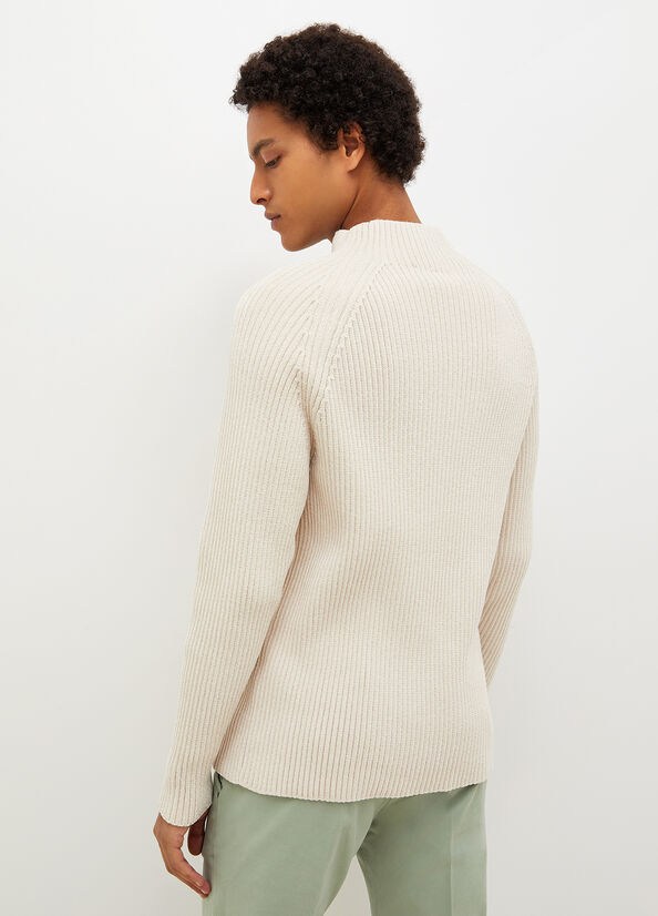 White Men's Liu Jo Chenille Sweaters | HFM-937128