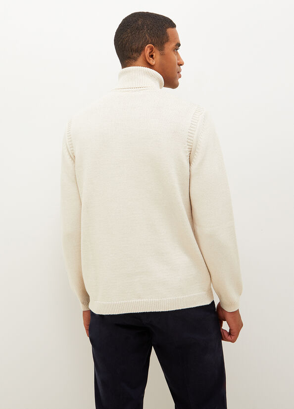 White Men's Liu Jo Eco-Friendly Turtleneck Sweaters | MBU-127309