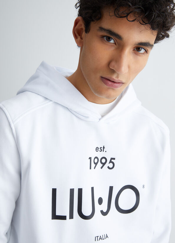 White Men's Liu Jo Hooded Sweaters | WRZ-053897