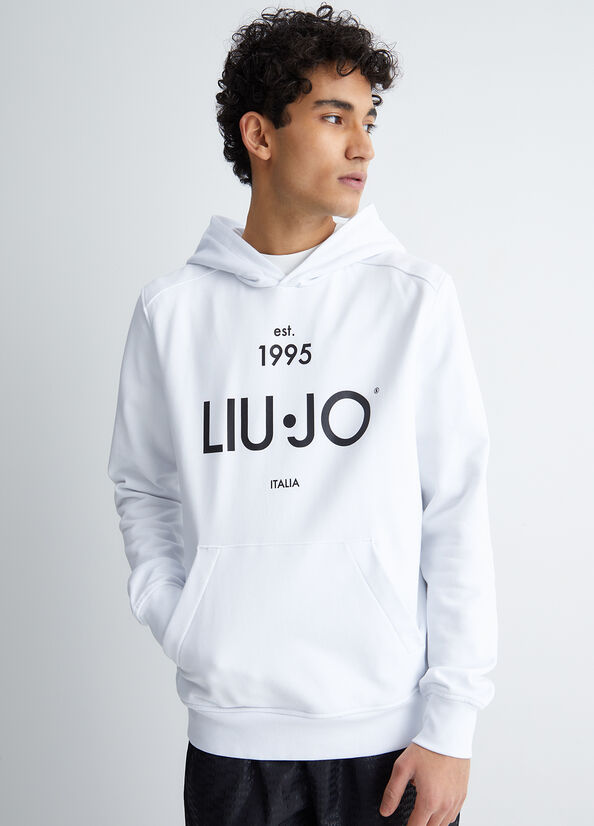 White Men\'s Liu Jo Hooded Sweaters | WRZ-053897