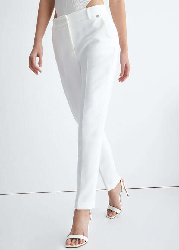 White Women\'s Liu Jo Cigarette Pants | XMK-746528