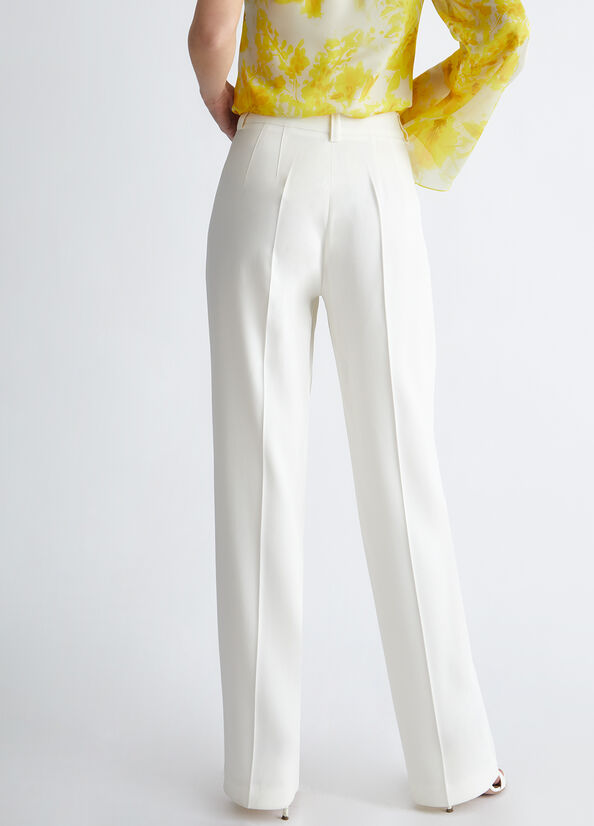 White Women's Liu Jo Eco-Friendly Francoise Pants | YDQ-023416