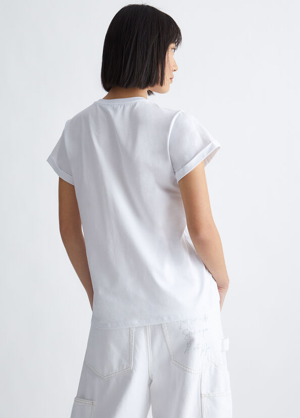 White Women's Liu Jo Eco-Friendly T Shirts | HSP-810759