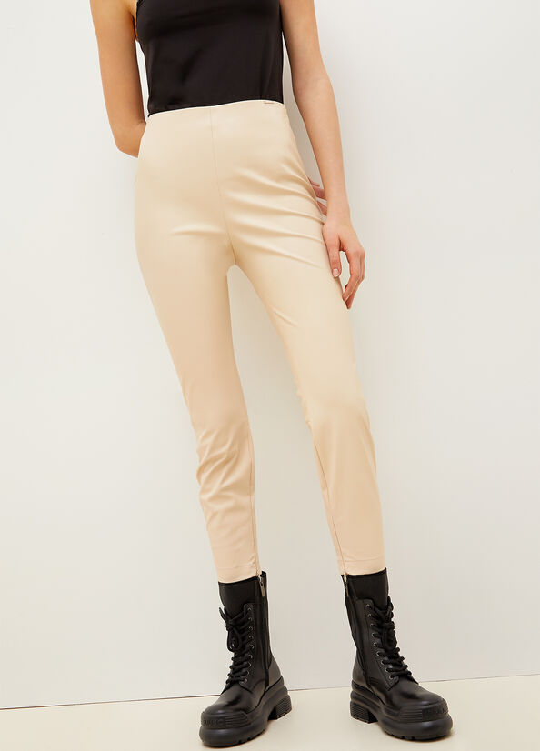 White Women\'s Liu Jo Fabric Pants | OIL-860924