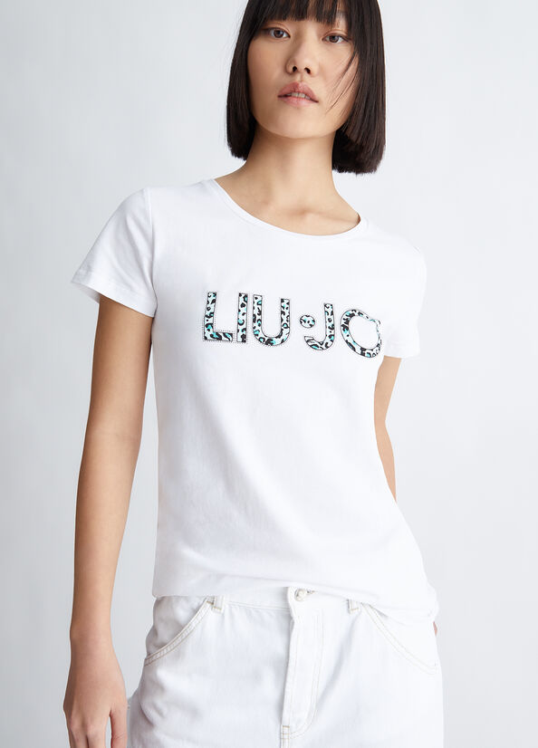 White Women\'s Liu Jo With Logo Tops | UIM-085639