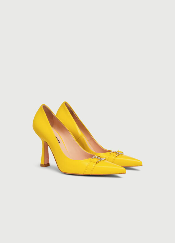 Yellow Women's Liu Jo With Jewel Logo High Heels | VNW-158760