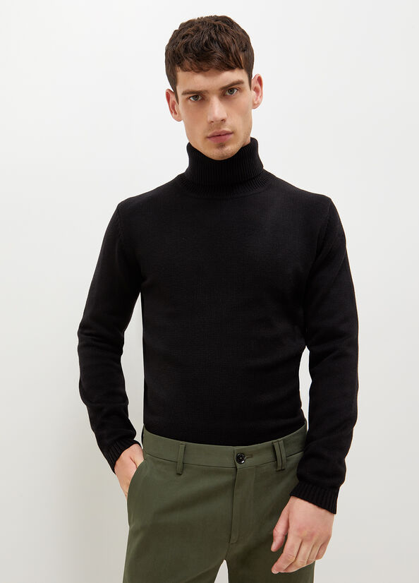 Black Men's Liu Jo Cotton And Sweaters | NMA-435760