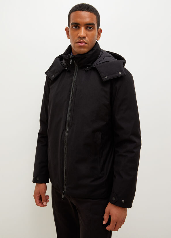 Black Men's Liu Jo Padded With Hood Jackets | TVS-179645